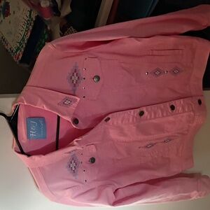 Gently Used Pink Jacket with Embellishments